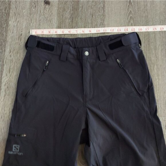 Salomon Clima Wind Adjustable Waist Nylon Capris Pants Stretch Womens Sz US 32 - Picture 6 of 7